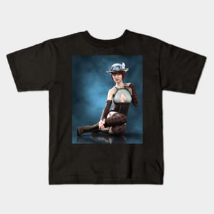 Portraiture of steam punk Kids T-Shirt